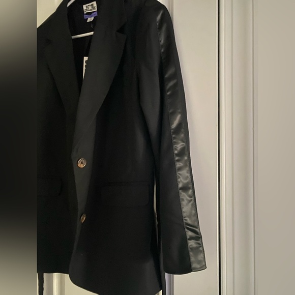 NWT Future Collective Kahlana Barfield Brown x Target Black Tie Front Blazer Med - Picture 5 of 10